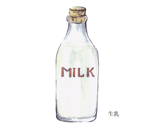 水彩画,食材,ミルク,牛乳,別海町,乳製品,ミシュラン,北海道,画像23